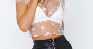 Derby Mesh Top White Star | Crop top outfits, Coachella outfit .