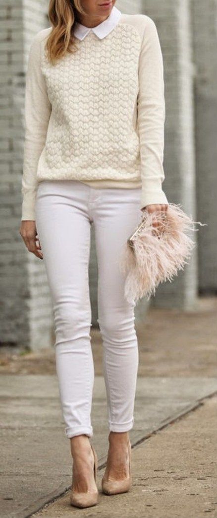 47 Amazing Winter White Skinny Jeans Outfits Ideas | White skinny .