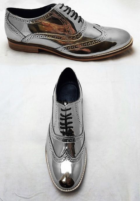 UNISEX handmade high-quality brogue shoes with a mirror finish .