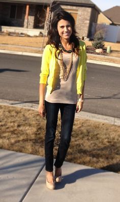 outfit ideas on Pinterest | Yellow Cardigan, Casual and Cardigans .