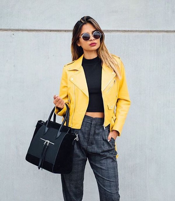 Yellow Leather Jacket: Outfit Ideas for
Women