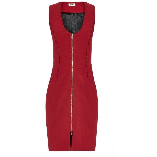 L'AGENCE Eva zip-front sleeveless dress (17,665 THB) ❤ liked on .